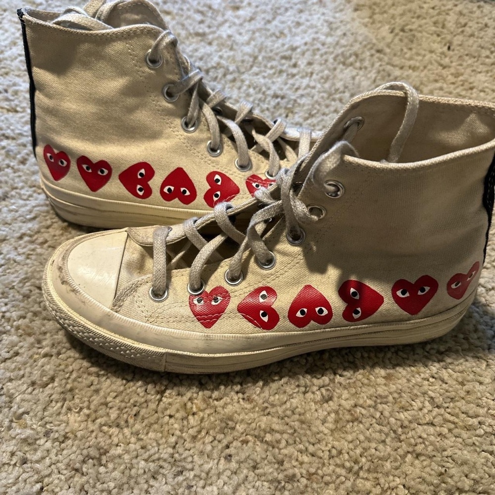 Comme Des Garçons High Top Cream Converse